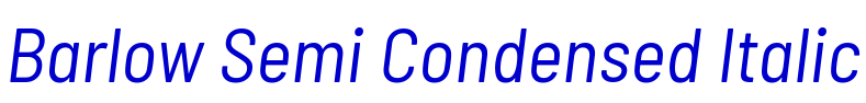 Barlow Semi Condensed Italic шрифт
